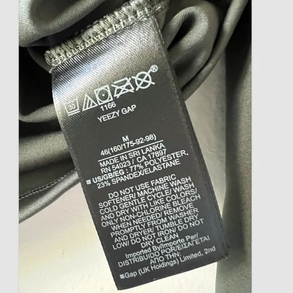 YZY Yeezy Gap Women’s Second Skin Long Sleeve Grey Size Medium New - Picture 4 of 6